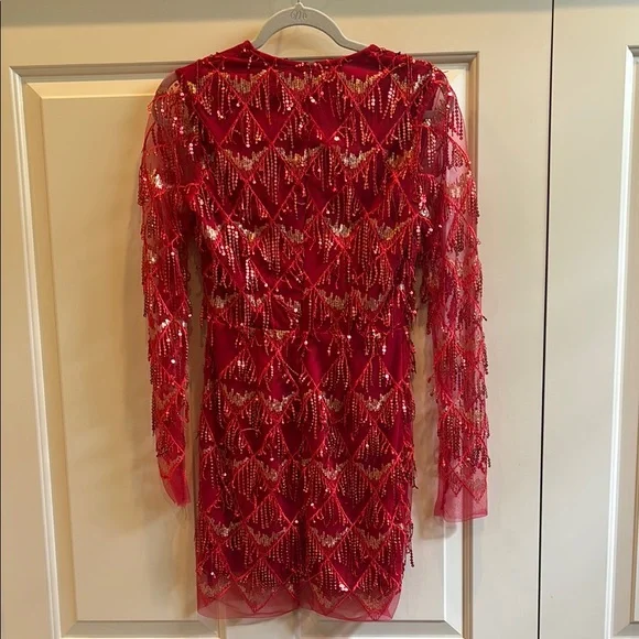 Superdown Red Sequin Mini Dress - Picture 2 of 3